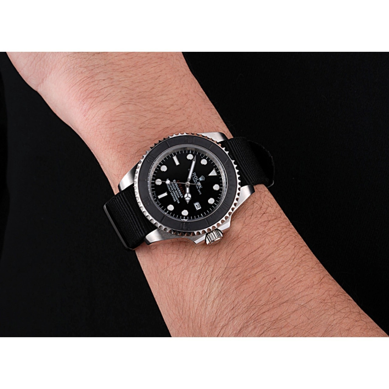 MiroTime 0706 Rolex Submariner STEALTH MK IV Black Fabric Band rl424 621386